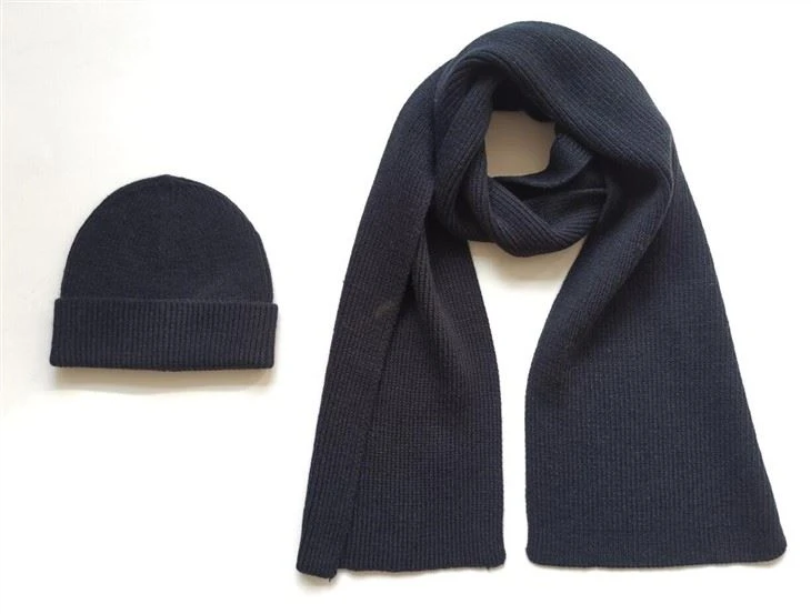 Basic Knitted Scarf Hat Set